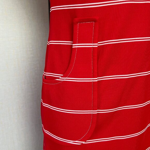 EUC Vintage 1960s Verona Knits Polyester Striped Shift Dress Medium Large - Picture 4 of 10